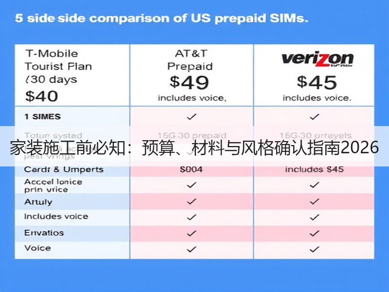 家装施工前必知：预算、材料与风格确认指南2026