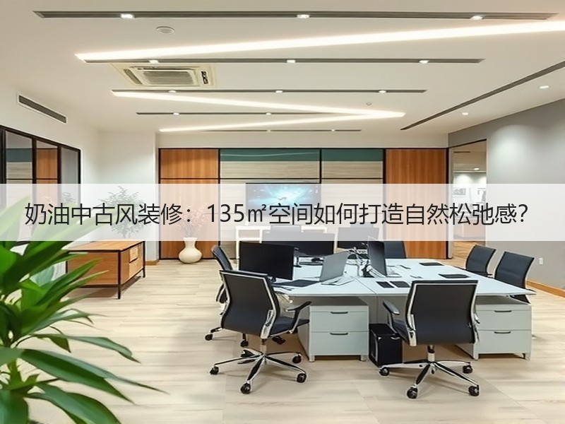奶油中古风装修：135㎡空间如何打造自然松弛感？