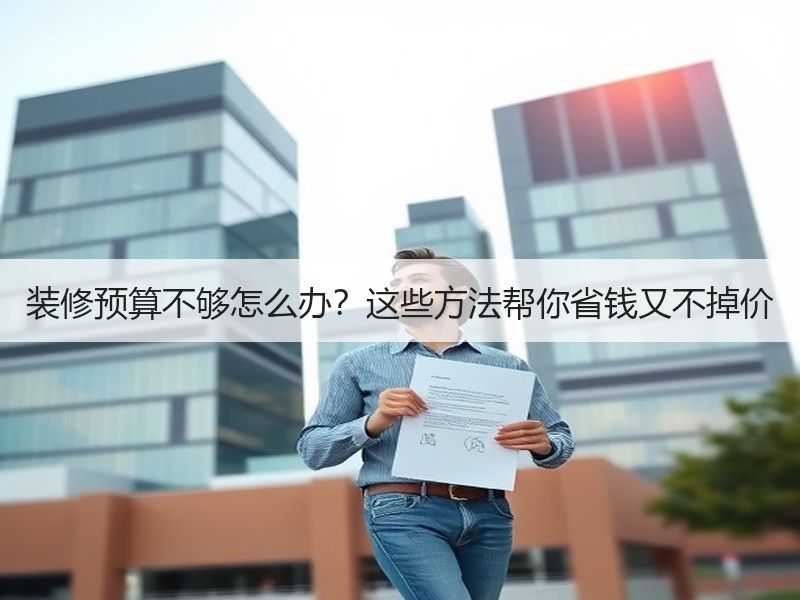 装修预算不够怎么办？这些方法帮你省钱又不掉价
