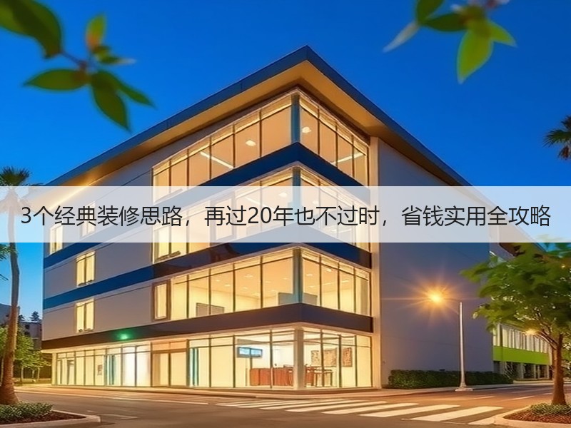3个经典装修思路，再过20年也不过时，省钱实用全攻略