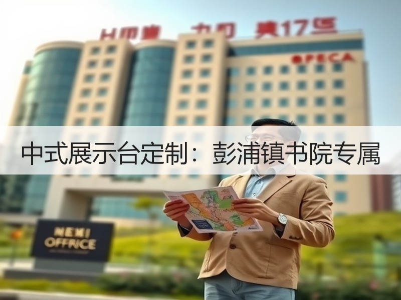 中式展示台定制：彭浦镇书院专属