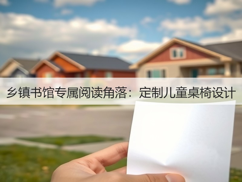 乡镇书馆专属阅读角落：定制儿童桌椅设计