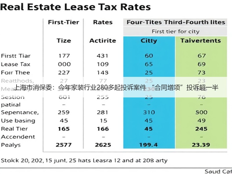 上海市消保委：今年家装行业280多起投诉案件 “合同增项”投诉超一半