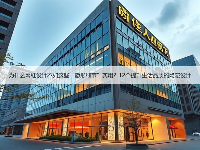 为什么网红设计不如这些“隐形细节”实用？12个提升生活品质的隐藏设计