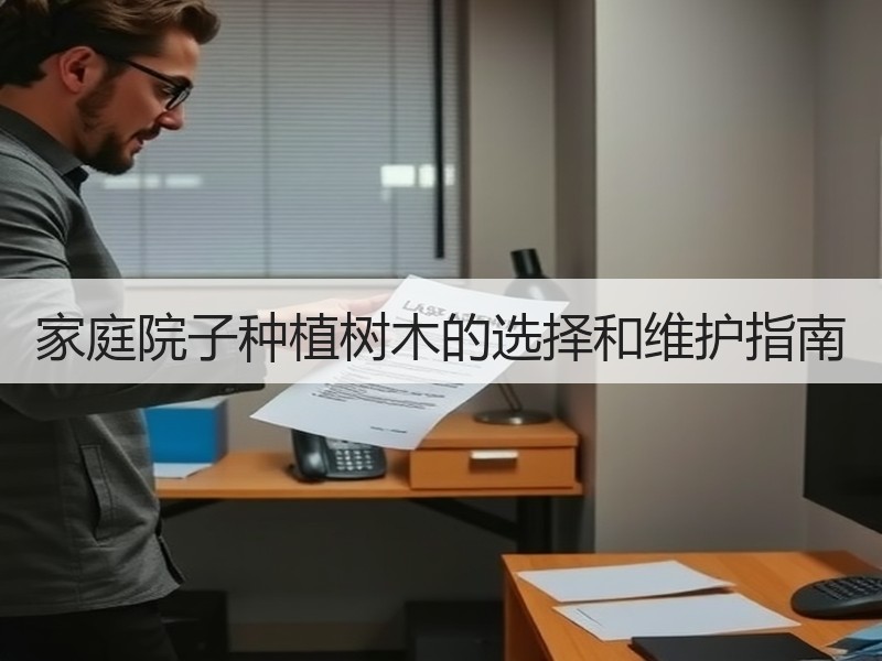 家庭院子种植树木的选择和维护指南
