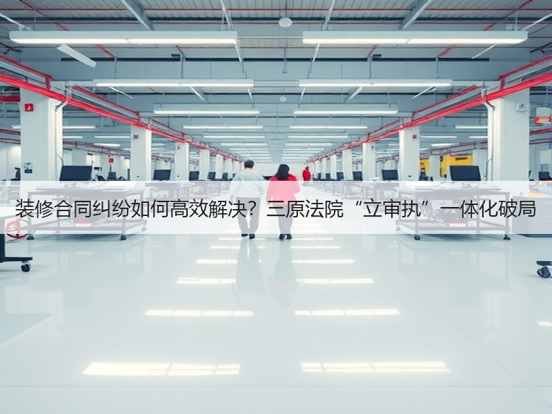 装修合同纠纷如何高效解决？三原法院“立审执”一体化破局