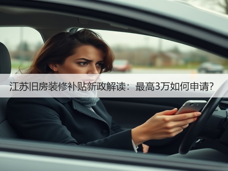 江苏旧房装修补贴新政解读：最高3万如何申请？