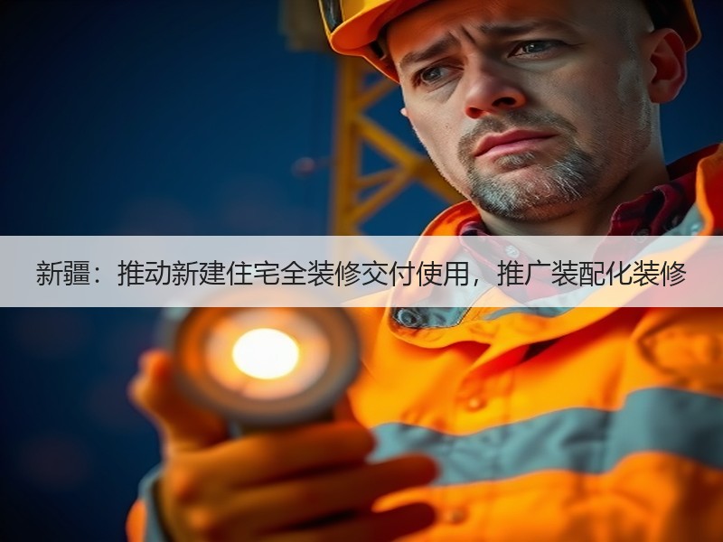 新疆：推动新建住宅全装修交付使用，推广装配化装修