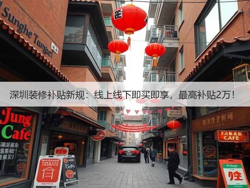 深圳装修补贴新规：线上线下即买即享，最高补贴2万！