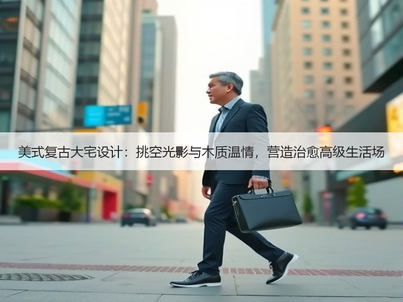 美式复古大宅设计：挑空光影与木质温情，营造治愈高级生活场