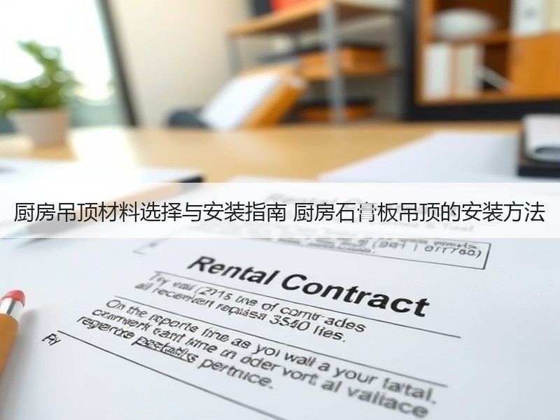 厨房吊顶材料选择与安装指南 厨房石膏板吊顶的安装方法
