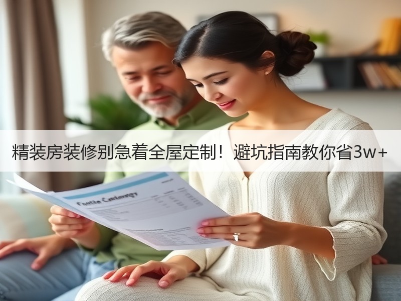 精装房装修别急着全屋定制！避坑指南教你省3w+