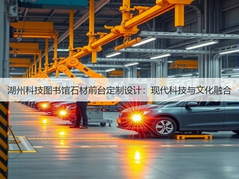 湖州科技图书馆石材前台定制设计：现代科技与文化融合