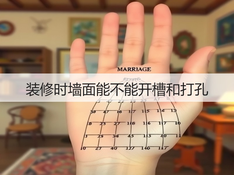 装修时墙面能不能开槽和打孔