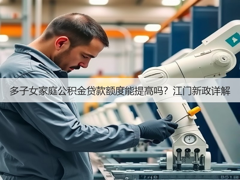 多子女家庭公积金贷款额度能提高吗？江门新政详解