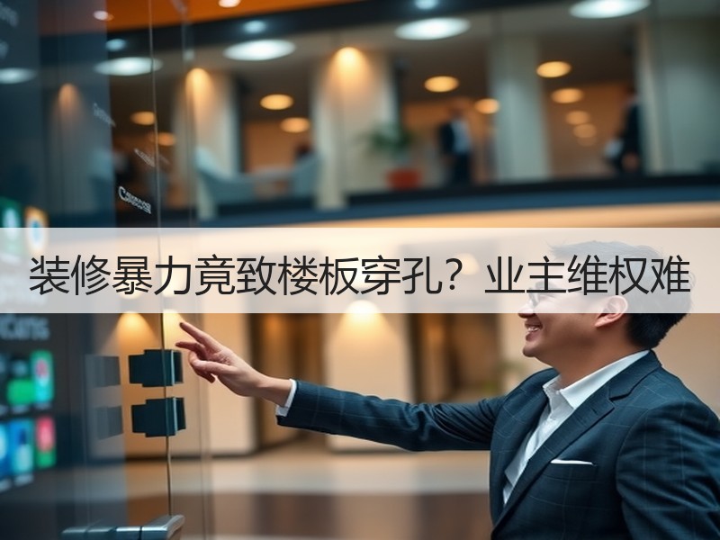 装修暴力竟致楼板穿孔？业主维权难