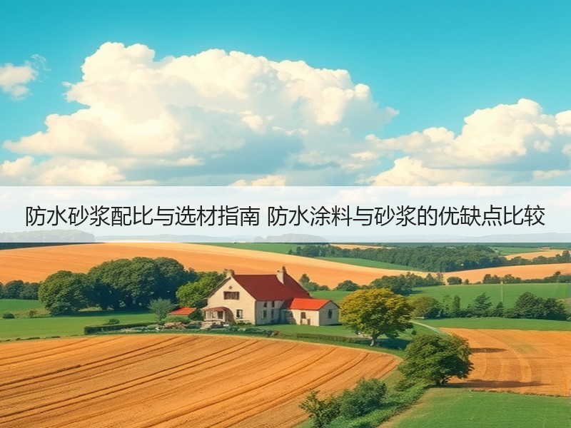 防水砂浆配比与选材指南 防水涂料与砂浆的优缺点比较