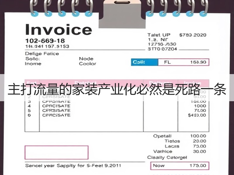 主打流量的家装产业化必然是死路一条