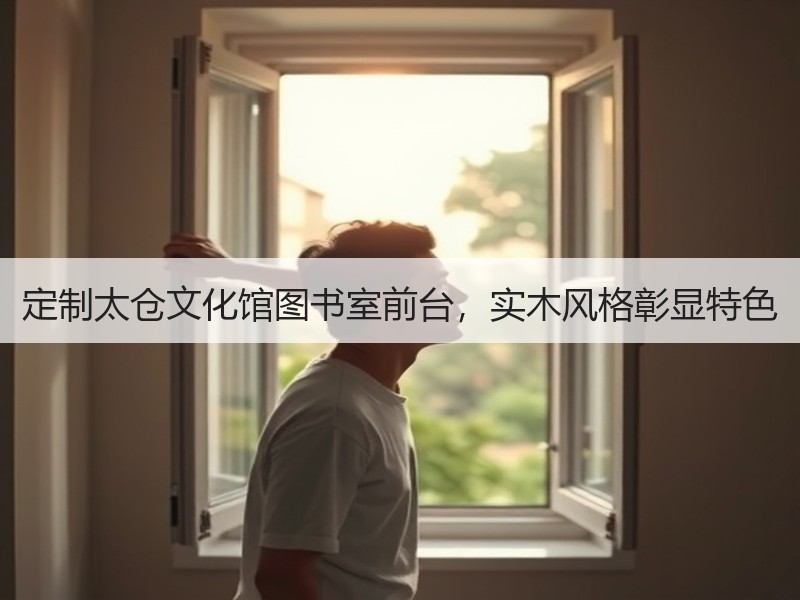 定制太仓文化馆图书室前台，实木风格彰显特色