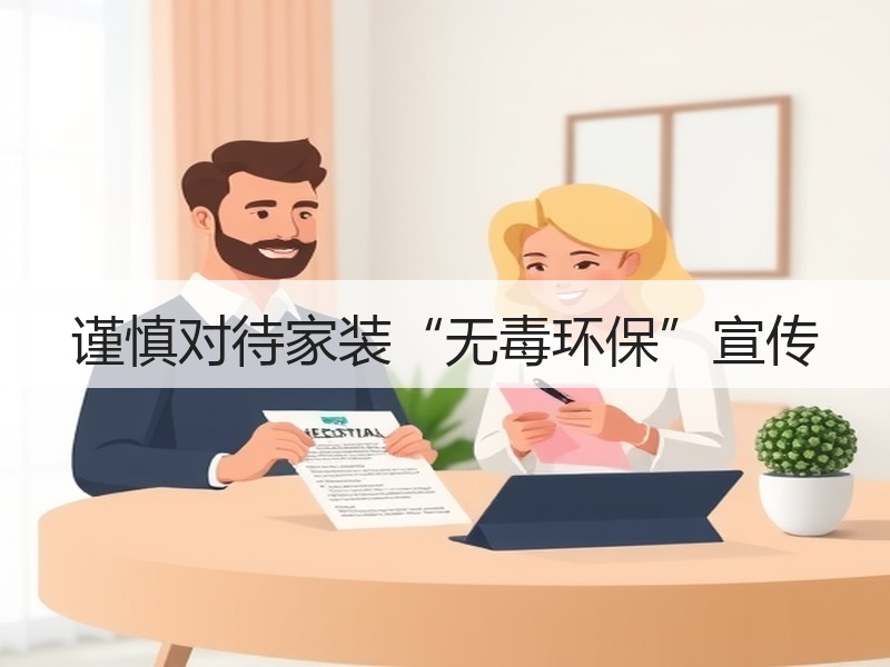 谨慎对待家装“无毒环保”宣传
