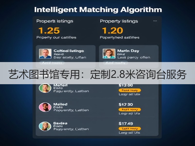 艺术图书馆专用：定制2.8米咨询台服务