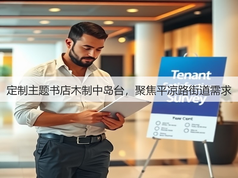 定制主题书店木制中岛台，聚焦平凉路街道需求