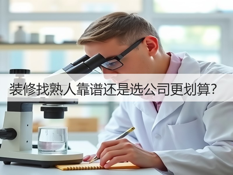 装修找熟人靠谱还是选公司更划算？